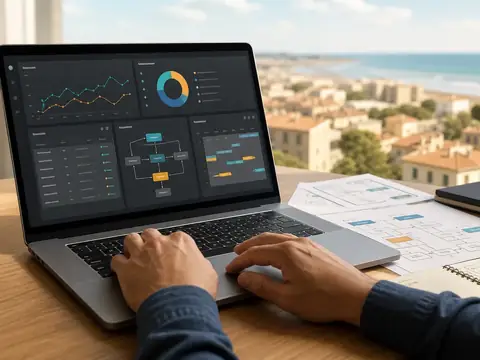 Sviluppatore al lavoro su un software gestionale personalizzato